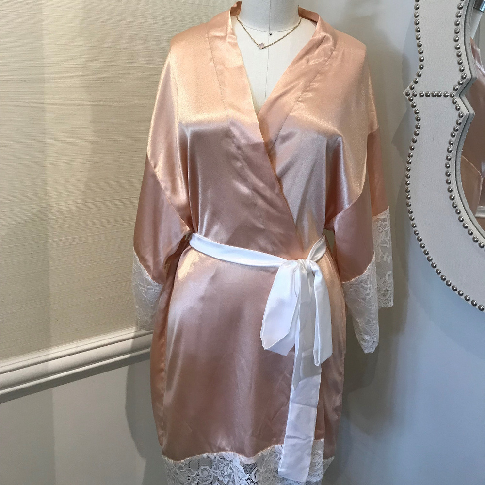 Lace Trim Robe